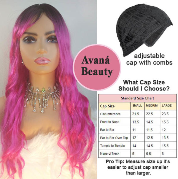 Ariel Synthetic Hair Wig Pink Avana Beauty Wig Chart
