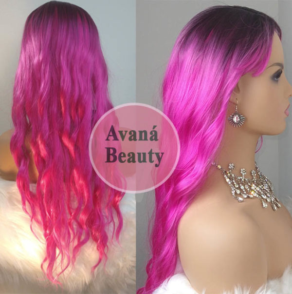 Ariel Synthetic Hair Wig Pink Avana Beauty